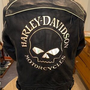 Harley-Davidson Black Leather Skull Jacket